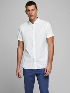 Сорочка JJESUMMER SHIRT SlimFIT 12163857 White Jack&Jones M Білий 12163857WHITE