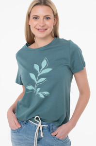 Футболка T-SHIRT WITH A PRINT 1040544-10697 Tom Tailor L Зелений 1040544-10697