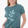 Футболка T-SHIRT WITH A PRINT 1040544-10697 Tom Tailor L Зелений 1040544-10697