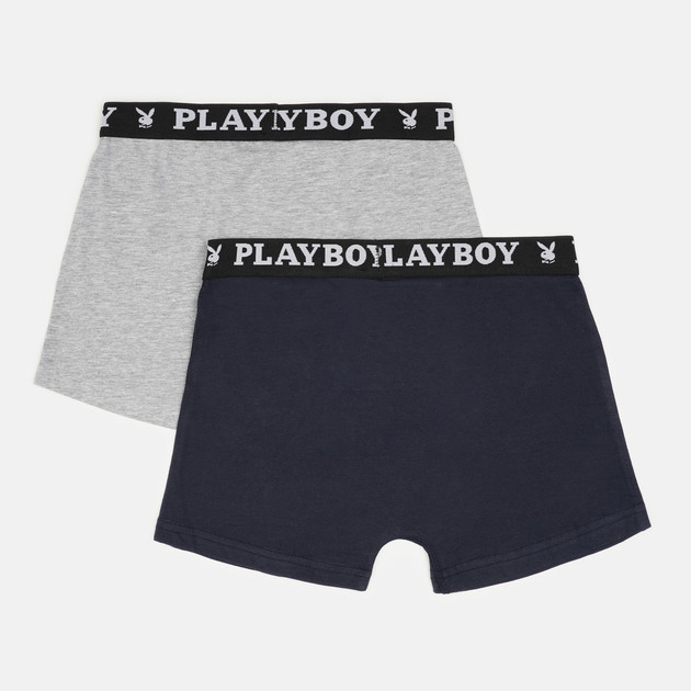 Труси-боксери Набір з 2 Playboy ANNYA PLAYBOY BOXERSHORT сірий, синій Чол L ANNYA-26