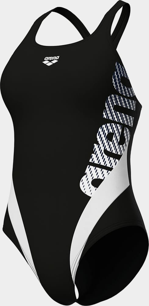 Купальник закритий для жінок Arena STRIPEFLO SWIMSUIT SWIM PRO BA чорний, білий Жін 38 011175-551