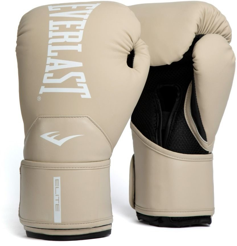 Рукавиці боксерські Everlast ELITE 2 BOXING GLOVES бежевий, чорний Уні 10 унцій P00003315