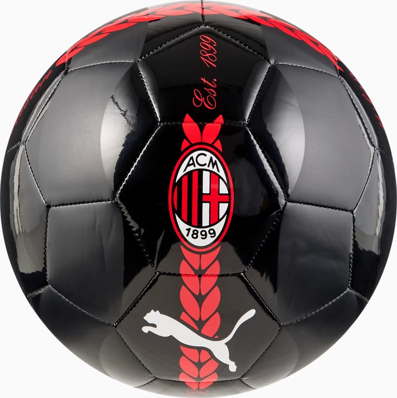 М'яч футбольний Puma ACM Prematch Ball чорний, червоний Уні 5 084544-07