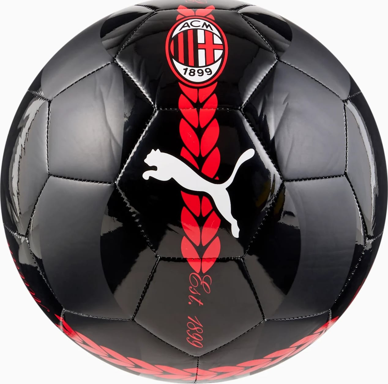 М'яч футбольний Puma ACM Prematch Ball чорний, червоний Уні 5 084544-07