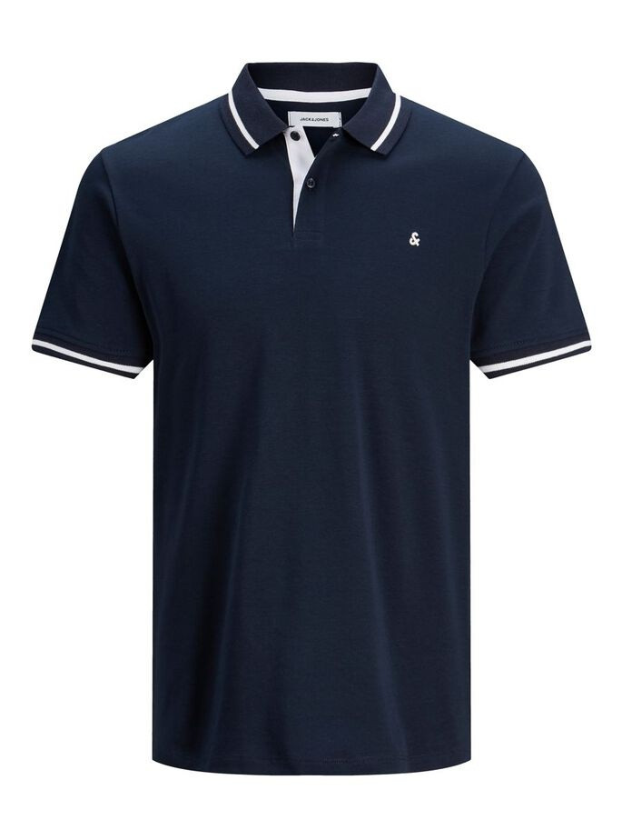 Поло JJEJERSEY POLO SS NOOS 12180891 Navy Blazer Jack&Jones S Темно-синій 12180891NavyBlazer