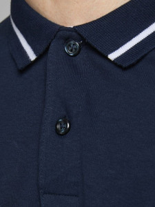 Поло JJEJERSEY POLO SS NOOS 12180891 Navy Blazer Jack&Jones S Темно-синій 12180891NAVYBLAZER