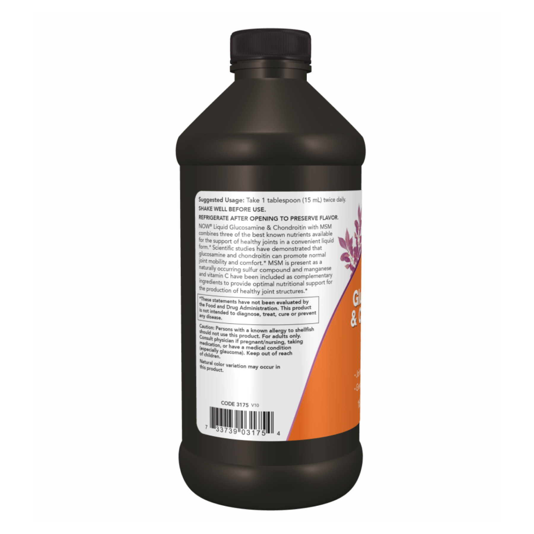 Рідина Liguid Glucosamine Chondroitin with MSM - 473ml 2022-10-1356