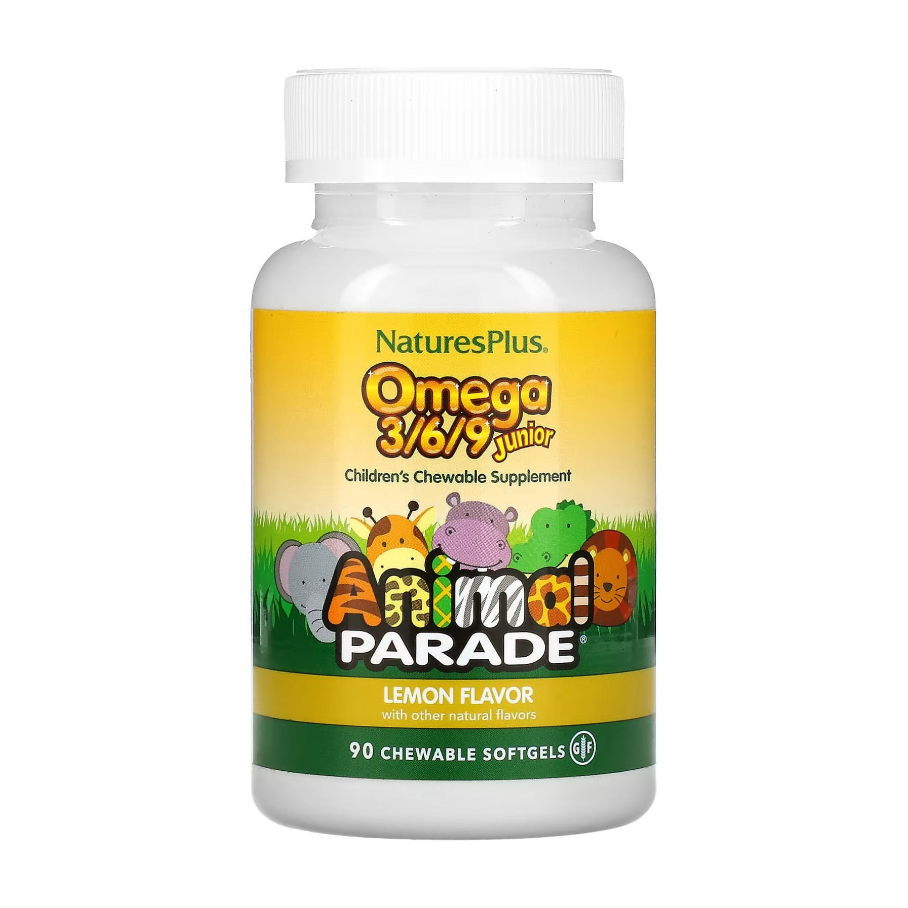 Софт гелеві капсули Nature's Plus Animal Parade 3/6/9 Junior - 90 softgels 2023-10-2370