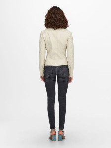 Куртка ONLAVA FAUX LEATHER BIKER OTW NOOS 15102997-Silver Lining ONLY 34 Бежевий 15102997-SILVER LINING