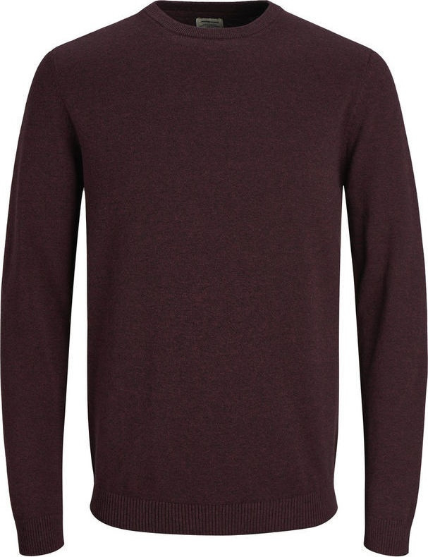 Пуловер JJEBASIC KNIT CREW NECK NOOS 12137190-Port Royale Jack&Jones XXL Бордовий 12137190-Port Royale-Deta