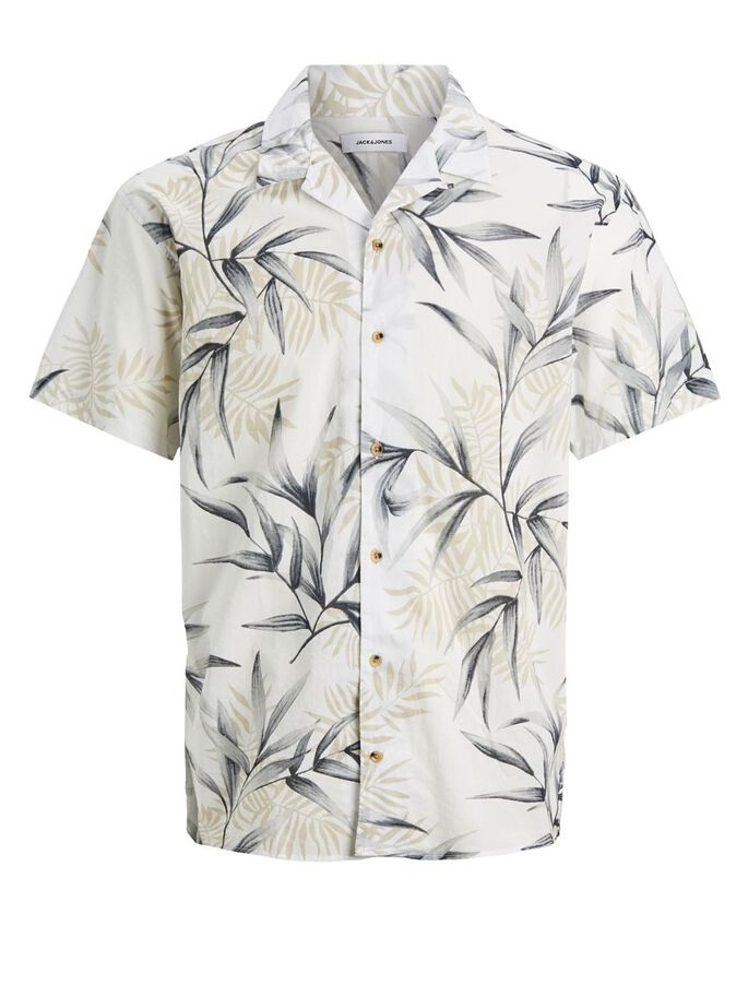 Сорочка JJGREG AOP SHIRT SS P 12174064 Cloud Dancer Jack&Jones S Білий 12174064CloudDancer