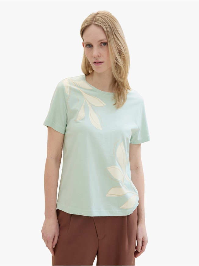 Футболка T-SHIRT WITH A PRINT 1040544-17549 Tom Tailor L Блакитний 1040544-17549