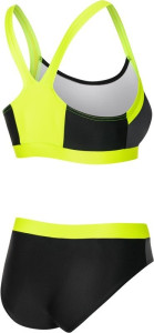 Купальник роздільний для жінок Aqua Speed NAOMI 7107 чорний, сірий, флуоресцентний жовтий Жін 34 460-138