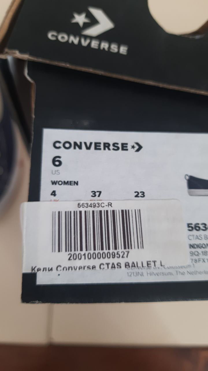 Кеди Converse CTAS BALLET LACE SLIP INDIGO/WHITE (Клас А) 563493C-R