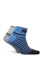 Шкарпетки Puma UNISEX QUARTER 2P синій, сірий, чорний Уні 35-38 101002001-020