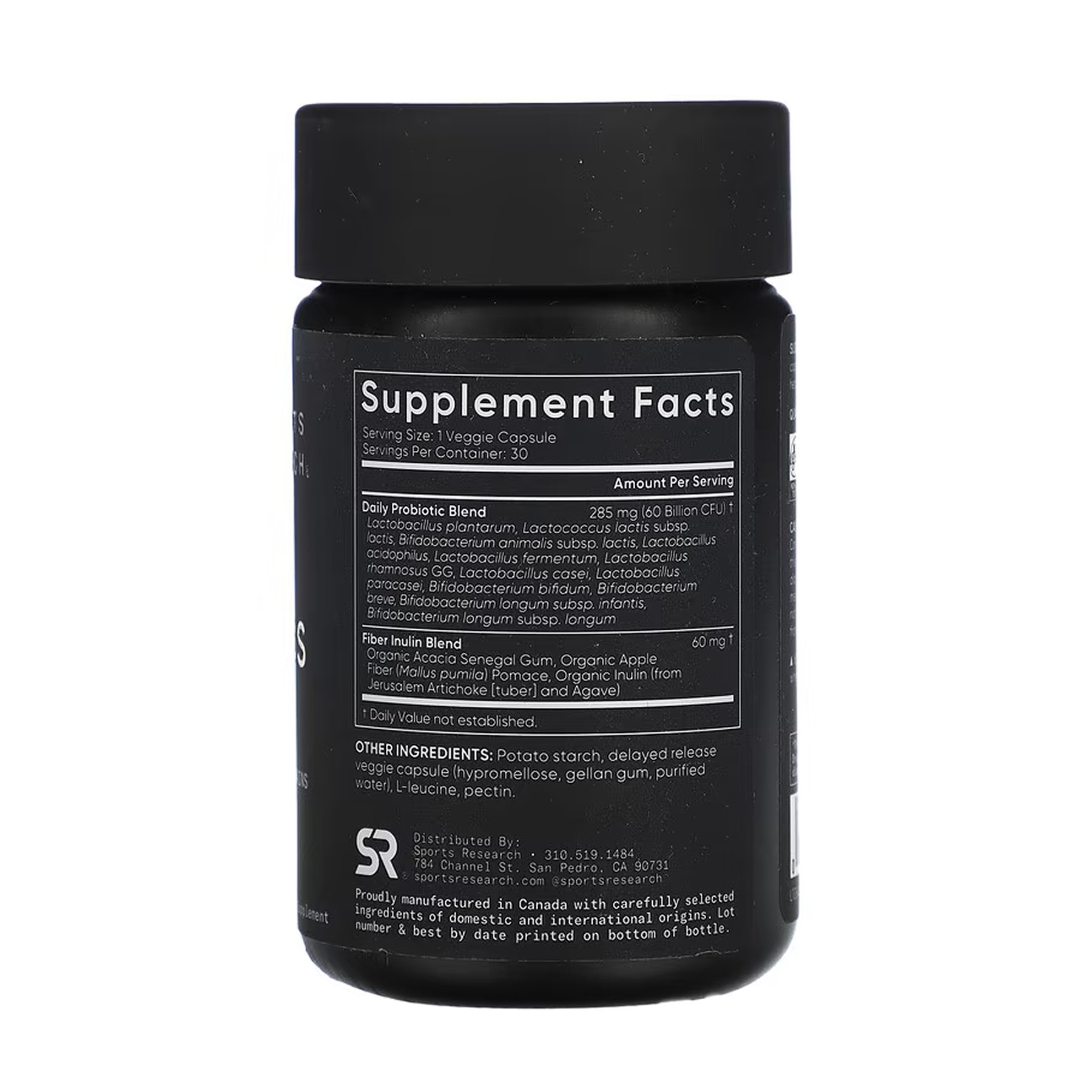 Капсули Sport Research Daily Probiotics with Prebiotics 60 Billion CFU - 30 veggie capsules 2023-10-6179