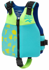 Жилетка для плавання Aqua Speed Safe Splash 61122 бірюзовий, салатовий, синій Діт 15-19 кг DT-626-02 DT-626-02