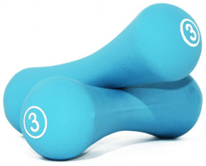 Гантелі неопрен Neoprene dumbbell блакитний Уні 2х3кг LS2002-B3