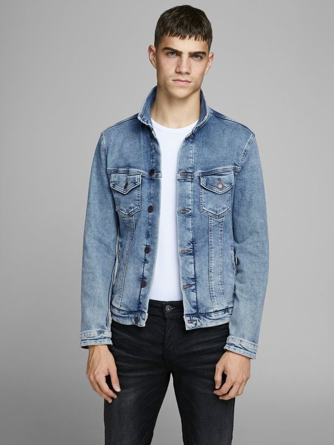 Куртка джинсова JJIALVIN JJJACKET SA 002 NOOS 12154579 Blue Denim Jack&Jones XXL Блакитний 12154579BlueDenim