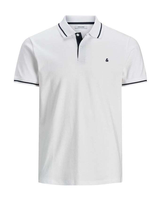 Поло JJEJERSEY POLO SS NOOS 12180891 White Jack&Jones L Білий 12180891White