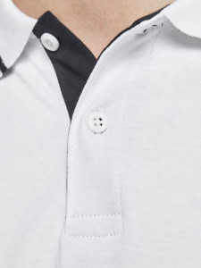 Поло JJEJERSEY POLO SS NOOS 12180891 White Jack&Jones L Білий 12180891WHITE