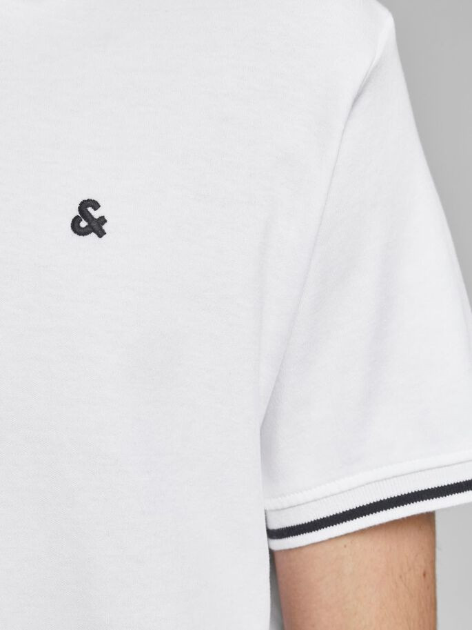 Поло JJEJERSEY POLO SS NOOS 12180891 White Jack&Jones L Білий 12180891White