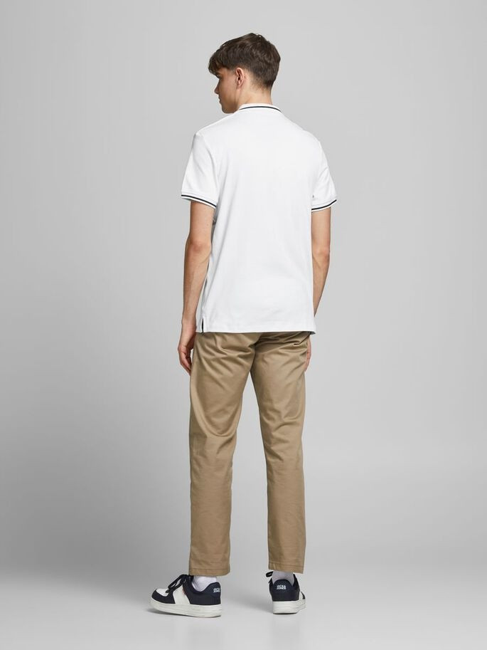 Поло JJEJERSEY POLO SS NOOS 12180891 White Jack&Jones L Білий 12180891White