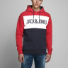 Толстовка JJELOGO BLOCKING SWEAT HOOD NOOS 12172344 Tango Red Jack&Jones M Червоний 12172344TANGORED