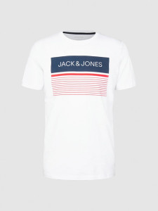 Футболка JJTRAVIS TEE SS CREW NECK 12221009-White Jack&Jones L Білий 12221009-WHITE