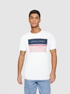 Футболка JJTRAVIS TEE SS CREW NECK 12221009-White Jack&Jones L Білий 12221009-WHITE