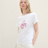 Футболка T-shirt with a print 1041569ХХ10315 Tom Tailor L Білий 1041569ХХ10315