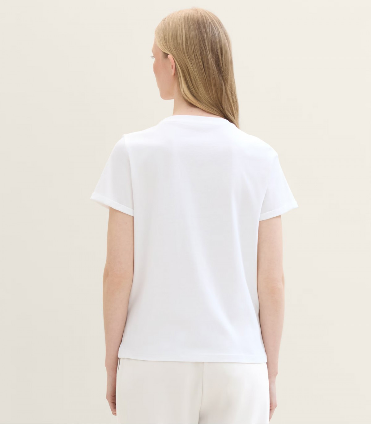 Футболка T-shirt with a print 1041569ХХ10315 Tom Tailor L Білий 1041569ХХ10315