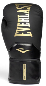 Рукавиці боксерські Everlast ELITE 2 BOXING GLOVES чорний, золотий Уні 12 унцій P00003271