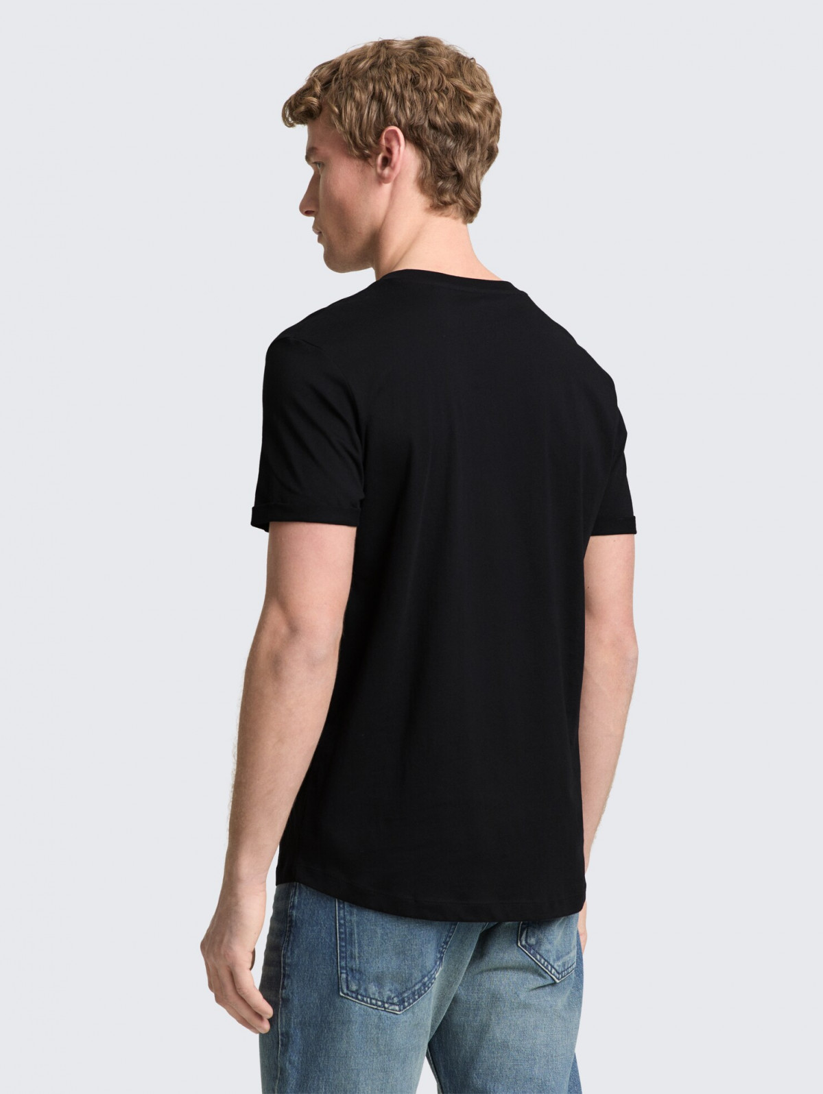 Футболка T-shirt with back print 1050317-29999 Tom Tailor M Чорний 1050317-29999