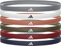 Пов'язка на голову Adidas Hairbands 6pk сірий, білий, глиняний, оливковий, червоний, темно Уні One S ADAC-16181