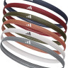 Пов'язка на голову Adidas Hairbands 6pk сірий, білий, глиняний, оливковий, червоний, темно Уні One S ADAC-16181