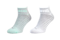 Шкарпетки Puma UNISEX QUARTER 2P сірий, білий, ментоловий Уні 35-38 101002001-025