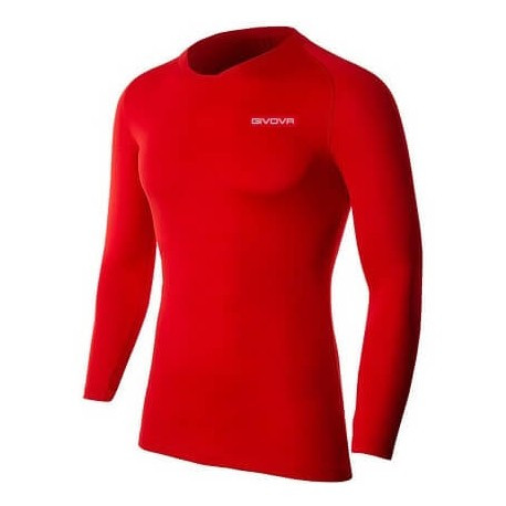 Термофутболка дл.рукав Givova Corpus 3 Lupetto (розмір 2XL) MAE 010 (червоний) MAE010.0012