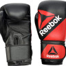 Рукавиці боксерські Reebok Combat Leather Boxing Gloves чорний, червоний 10 унцій (RSCB-10110RD-10) RSCB-10110RD-10