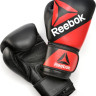 Рукавиці боксерські Reebok Combat Leather Boxing Gloves чорний, червоний 10 унцій (RSCB-10110RD-10) RSCB-10110RD-10