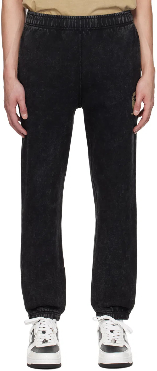 Штани BAPE Black Overdyed Sweatpants 001PTK301010M