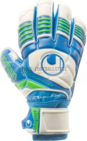 Рукавиці воротарські Uhlsport ELIMINATOR AQUASOFT RF синьо-біло-зелені 1000545 01 1000545-01