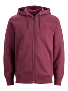 Толстовка JJESOFT BASIC SWEAT ZIP HOOD NOOS 12191895-Hawthorn Rose-Fit:REG FIT Jack&Jones L Бордовий 12191895-HAWTHORN ROSE-FI