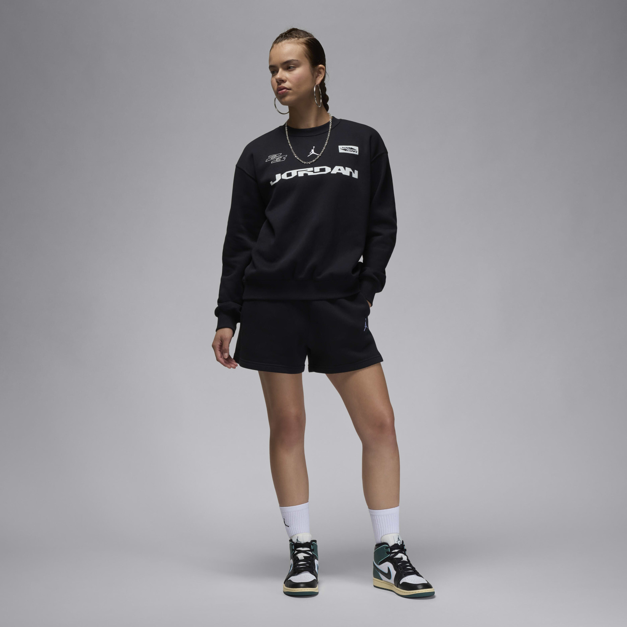 Світшот Air Jordan Brooklyn Fleece WomenS Crew-Neck Sweatshirt Black FV7086-010