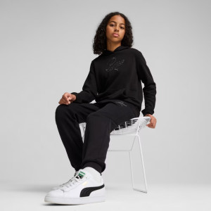 Штани спортивні підліткові ESS SCRIPT Sweatpants 68580701 Puma 128 Чорний 68580701