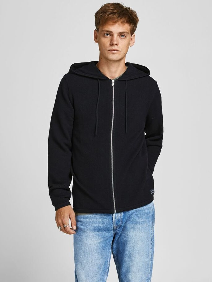 Пуловер JJEHILL KNIT CARDIGAN NOOS 12190154-Black Jack&Jones S Чорний 12190154-Black