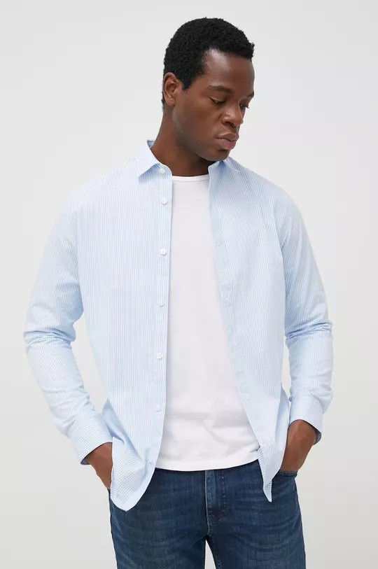 Сорочка JJJOE SHIRT LS STRIPE 12199964-Cashmere Blue-Stripes:/SLIM Jack&Jones L Блакитний 12199964-Cashmere Blue-St