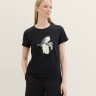 Футболка T-shirt with a print 1041569ХХ14482 Tom Tailor L Чорний 1041569ХХ14482