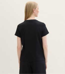 Футболка T-shirt with a print 1041569ХХ14482 Tom Tailor L Чорний 1041569ХХ14482