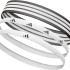 Пов'язка на голову Adidas Hairbands Monochrome 3pk чорний, білий Уні One Size ADAC-16162